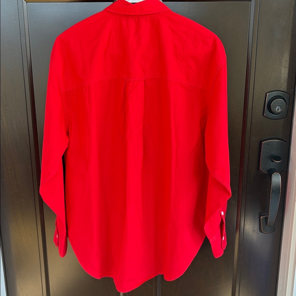 J. Crew Red Button-Up Shirt - Picture 9 of 13